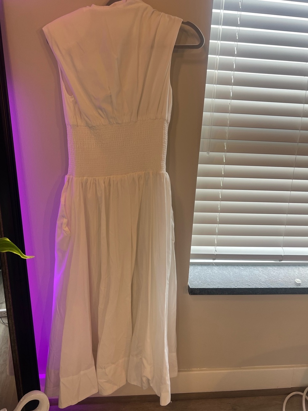 Anthropologie Tommie Zip-Front Midi Dress White – Size Small - Picture 8 of 8